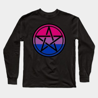 Large Print Pentacle LGBT Flag Bisexual Long Sleeve T-Shirt